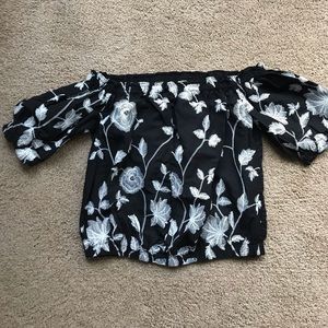 Who What Where Black and White Crop Top